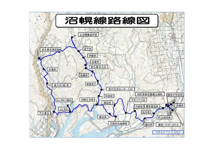 沼幌線路線図の画像